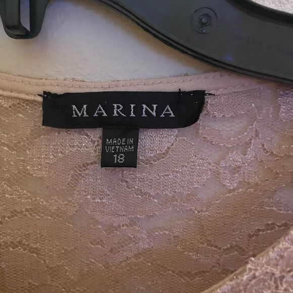 MARINA Lace Top Dress in Blush - Picture 9 of 9